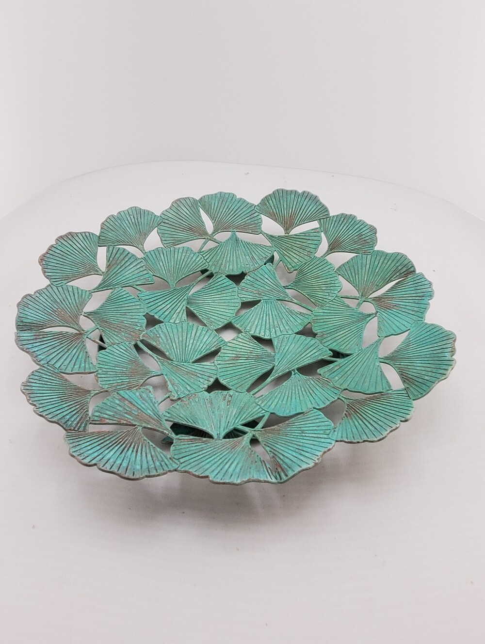 David Howell Verdigris Ginkgo Leaves Tray